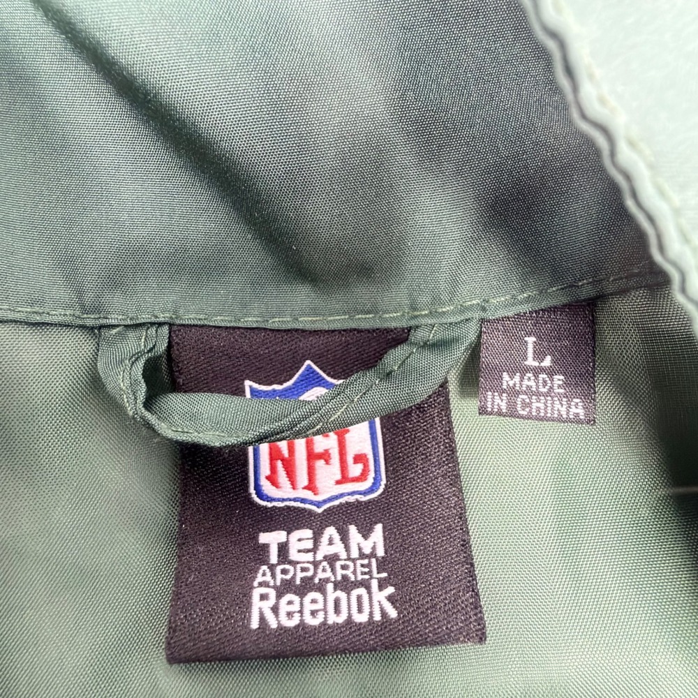 Reebok Philadelphia Eagles Windbreaker Jacket Mens Large L Full Zip Green NFL - Picture 3 of 5